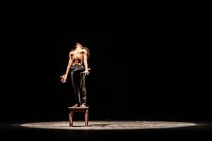 The abstract movement of the dance photo
