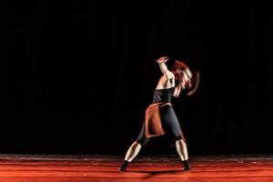 The abstract movement of the dance photo