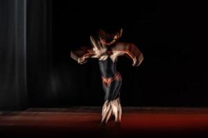 The abstract movement of the dance photo