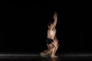 The abstract movement of the dance photo