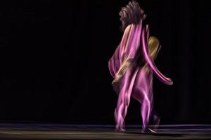 The abstract movement of the dance photo