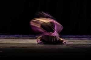 The abstract movement of the dance photo