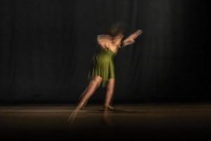 The abstract movement of the dance photo