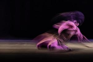 The abstract movement of the dance photo