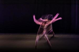 The abstract movement of the dance photo