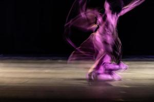 The abstract movement of the dance photo