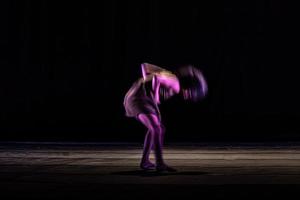 The abstract movement of the dance photo