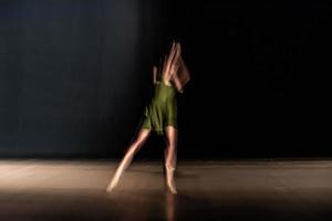 The abstract movement of the dance photo