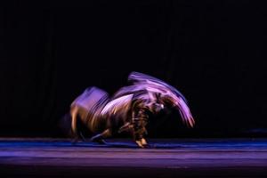 The abstract movement of the dance photo