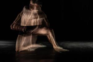 The abstract movement of the dance photo