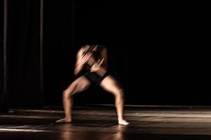 The abstract movement of the dance photo