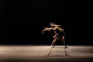 The abstract movement of the dance photo