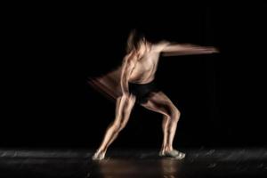 The abstract movement of the dance photo