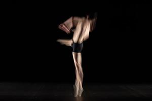 The abstract movement of the dance photo