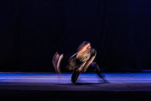 The abstract movement of the dance photo