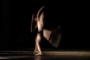 The abstract movement of the dance photo