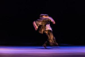 The abstract movement of the dance photo