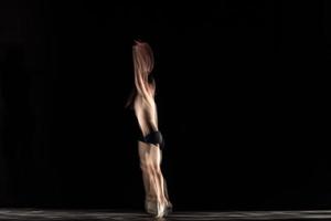 The abstract movement of the dance photo