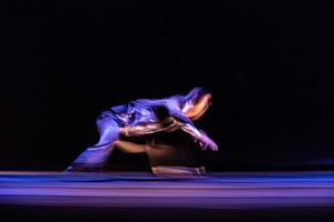 The abstract movement of the dance photo