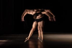 The abstract movement of the dance photo