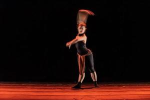 The abstract movement of the dance photo