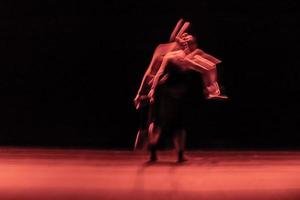 The abstract movement of the dance photo