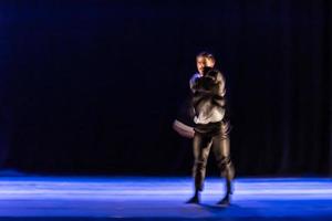 The abstract movement of the dance photo