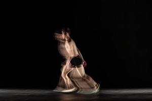 The abstract movement of the dance photo