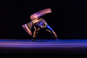 The abstract movement of the dance photo