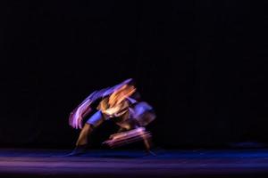 The abstract movement of the dance photo