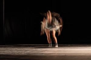 The abstract movement of the dance photo