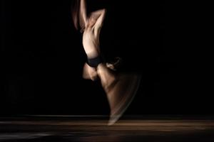 The abstract movement of the dance photo