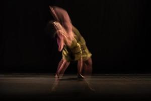 The abstract movement of the dance photo