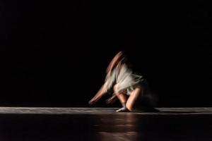 The abstract movement of the dance photo