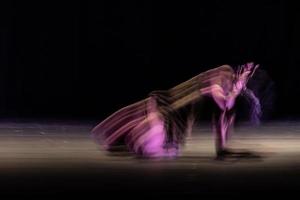 The abstract movement of the dance photo