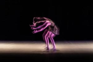 The abstract movement of the dance photo