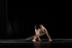 The abstract movement of the dance photo