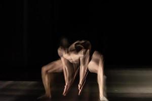 The abstract movement of the dance photo