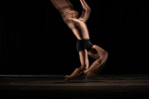 The abstract movement of the dance photo