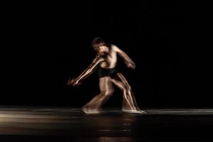 The abstract movement of the dance photo