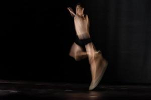 The abstract movement of the dance photo