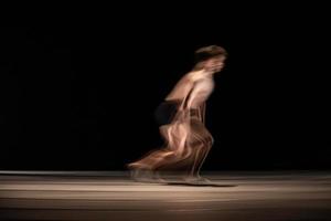 The abstract movement of the dance photo