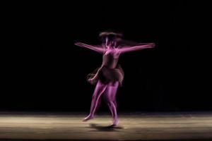 The abstract movement of the dance photo