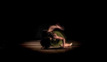 The abstract movement of the dance photo