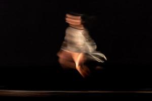 The abstract movement of the dance photo