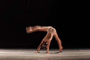 The abstract movement of the dance photo