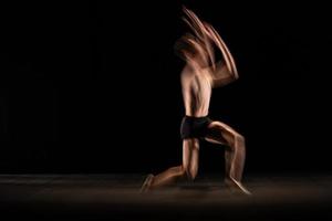 The abstract movement of the dance photo