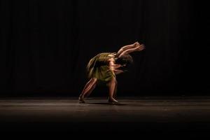 The abstract movement of the dance photo