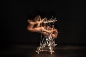 The abstract movement of the dance photo