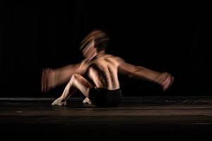 The abstract movement of the dance photo